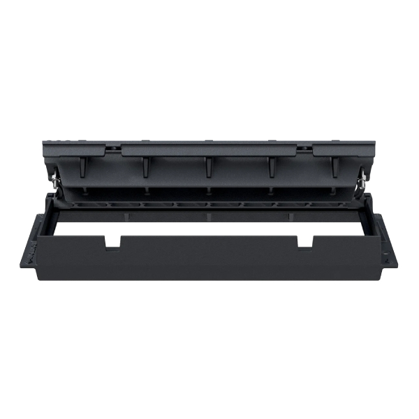 Grille caniveau fonte PMR articulée D400 pour avaloir - Cadre 850 x 360 mm - Grille 750 x 300 mm - Ouverture libre 720 x 255 mm