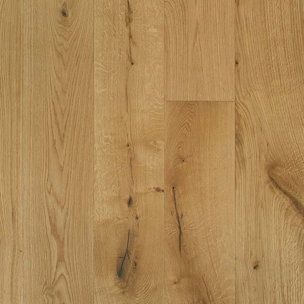 Parquet contrecollé en chêne monolame à clipser GRANO - naturel brossé huilé - 19 CMx190 CM ép.14 MM