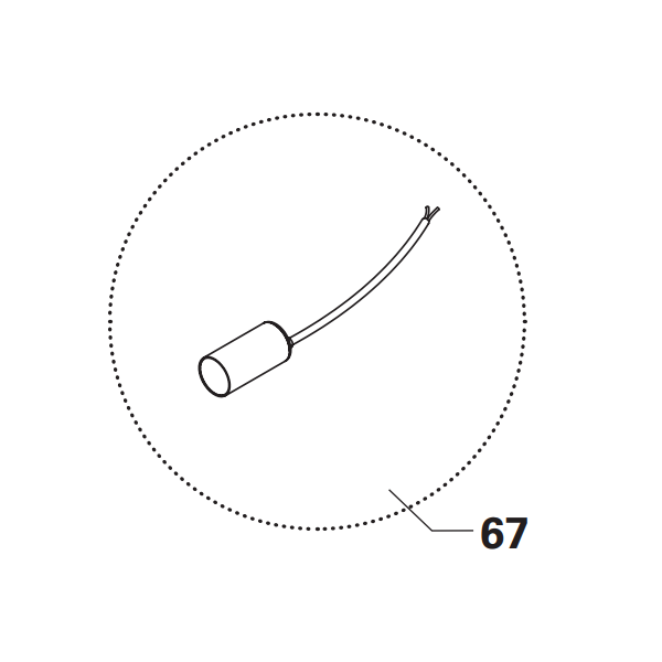 Condensateur de démarrage pour bétonnières Obra de 160 litres et 180 litres - 450 Vac - 16 µF