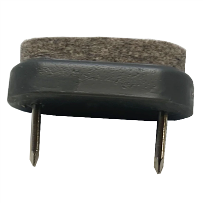 Patin glisseur en feutre à clouer - gris - 38 x 18 x 8 mm - Lot de 100 pièces