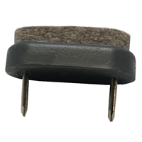 Patin glisseur en feutre à clouer - gris - 38 x 18 x 8 mm - Lot de 100 pièces