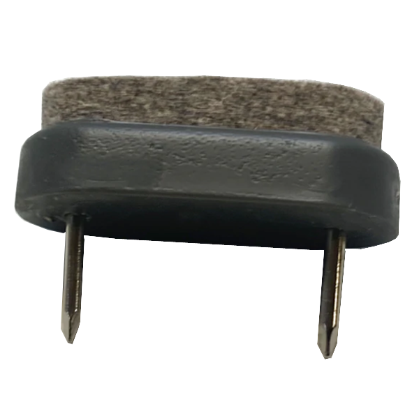 Patin glisseur en feutre à clouer - gris - 38 x 18 x 8 mm - Lot de 100 pièces