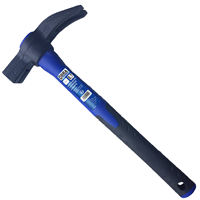Marteau coffreur 700g avec empreinte porte-clous aimantée - manche tri-matière 37 cm - Obra