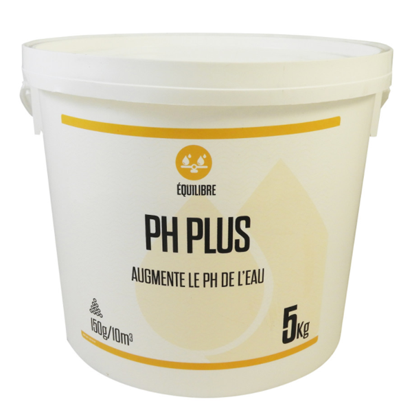 Traitement pH Plus en poudre - Équilibrage et augmentation pH - Dissolution rapide - Pot de 5 kg