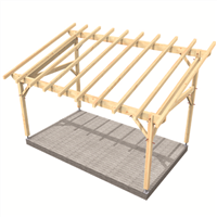Abri de jardin Payolle avec toit mono pente - sapin traité Classe 2 - en kit - 5 x 3 m