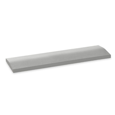 Chapeau de muret à double pente forme arrondie en béton - 100 x 30 cm - ép. 3 cm - Gris