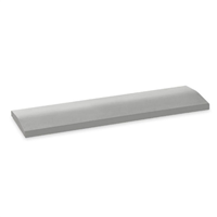 Chapeau de muret à double pente forme arrondie en béton - 100 x 30 cm - ép. 3 cm - Gris