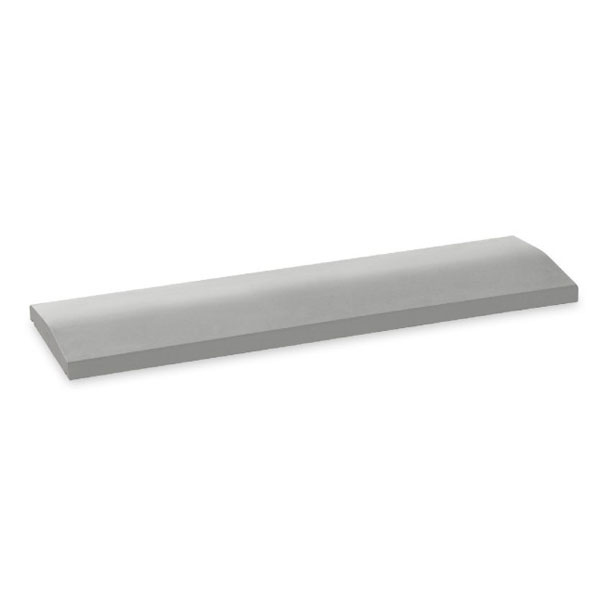 Chapeau de muret à double pente forme arrondie en béton - 100 x 30 cm - ép. 3 cm - Gris