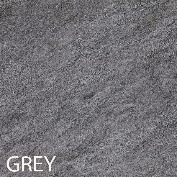 Carrelage sol extérieur effet "pierre" BRAVE - Grey - 60 CMx60 CM Ép.20 MM