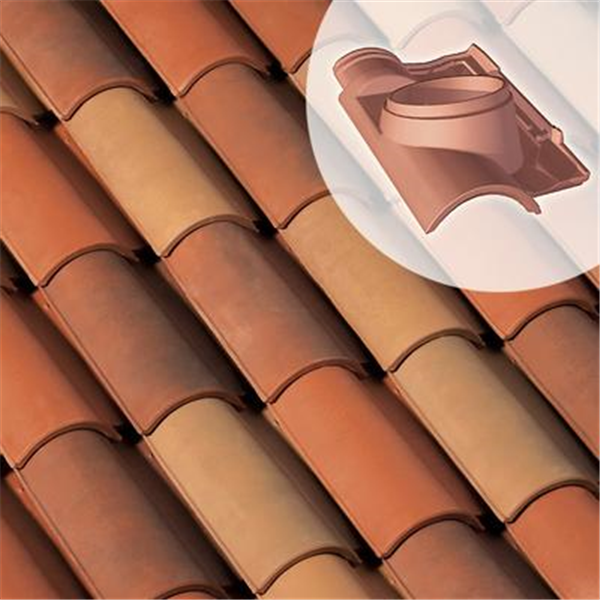 Tuile à douille en terre cuite - Galléane 12 - diamètre 150 mm - Cuivre