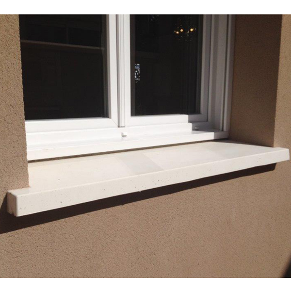 Appui de baie ou de fenêtre ABS 2 en béton monobloc blanc - profondeur 35,5 CM - longueur 68 CM