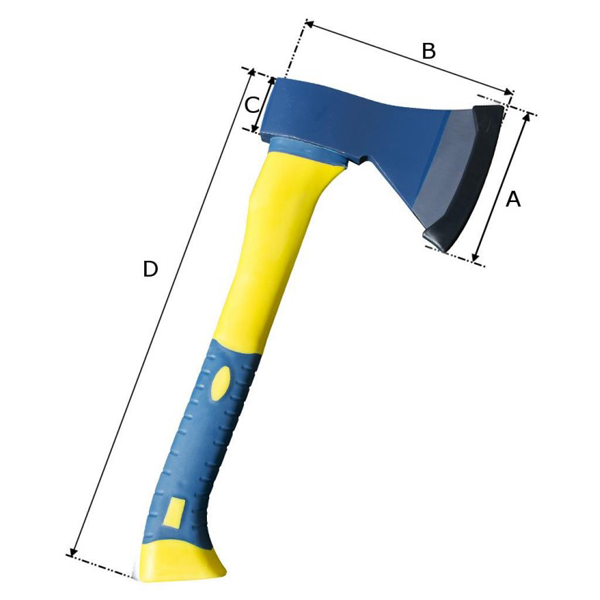 Hachette Canada pour fendre du petit bois Perrin Lame acier Manche fibre 34 cm