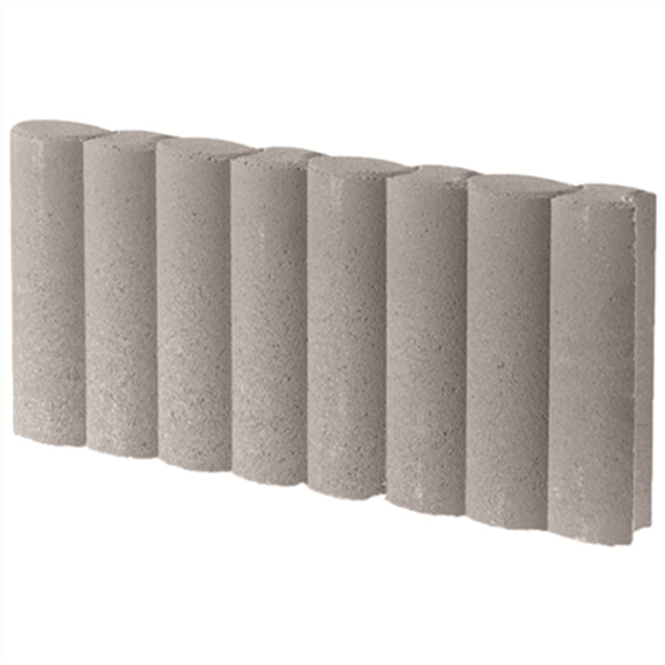 Bordure de jardin en béton Ovaline - couleur Pierre - 50 x 24 cm - Épaisseur 6 cm