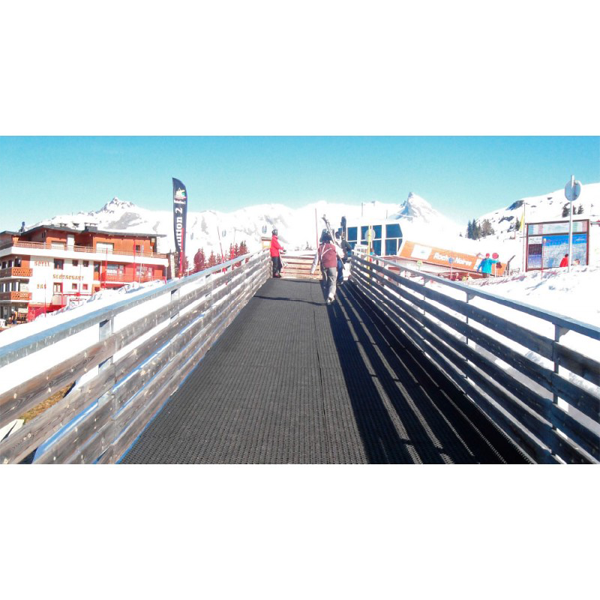 Caillebotis MR12BB caoutchouc noir - norme handicapé avec bords biseautés - 90 x 150 cm