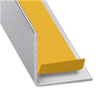 Cornière d'angle adhésive PVC coloris Inox - 20 x 20 mm - longueur 1.3 m