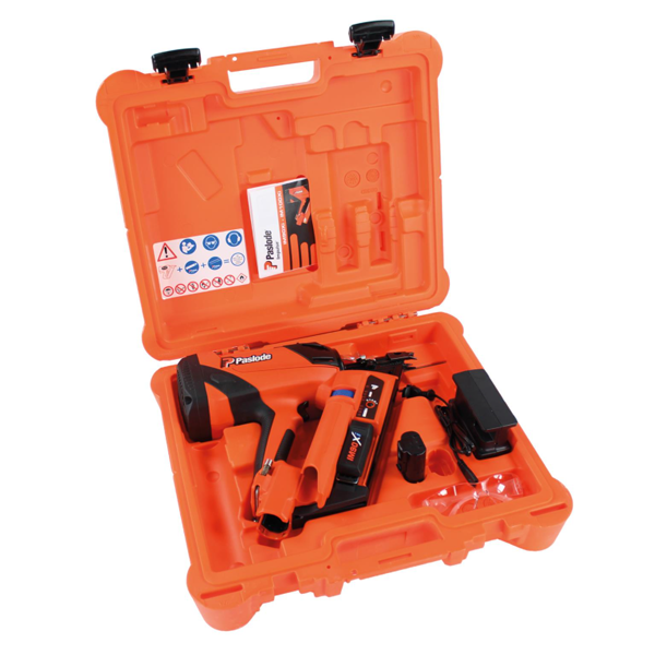 Cloueur autonome à gaz pour charpentier Spit Paslode IM90XI - avec pack clous 2,8 x 70 mm crantés