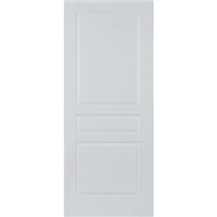 Porte coulissante prépeinte alvéolaire pour châssis à galandage - Design 110 Gypso - 204 x 83 cm - Trou de doigt et mortaise pour serrure