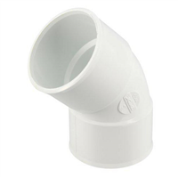 COUDE SIMPLE FF 45' D.50 BLANC