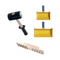 Kit d'outillage Compact 20 Ytong - 2 truelles 20 cm, 1 maillet caoutchouc, 1 chemin de fer 10 lames