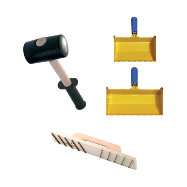 Kit d'outillage Compact 20 Ytong - 2 truelles 20 cm, 1 maillet caoutchouc, 1 chemin de fer 10 lames