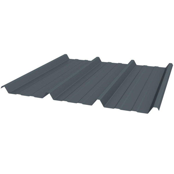 Bac de couverture en tôle d'acier PML45CS-63 - laquage Bleu gris RAL 5008 - 1x6,5 MM