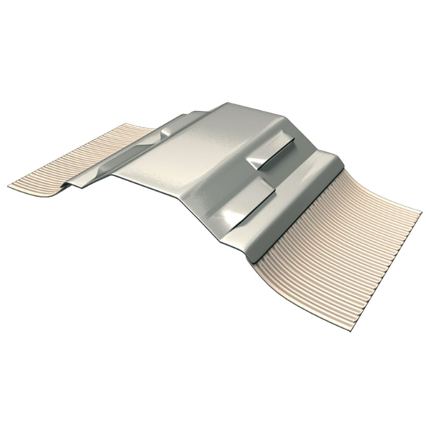 Closoir rigide Lahe-Pro avec bavette en plomb Sable vieilli et coque en acier galvanisé - 140 MM x 2 M