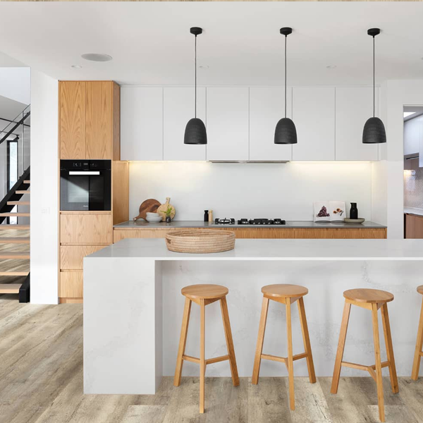 Lame vinyle imitation parquet rigide à clipser avec sous-couche intégrée - 122,0 CM x 18,0 CM - ép. 5,50 MM - Forest