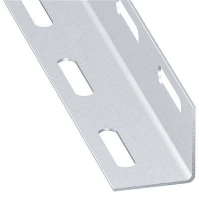 Cornière égale perforée en acier profilé à froid galvanisé 38 x 38 mm sur 1 m