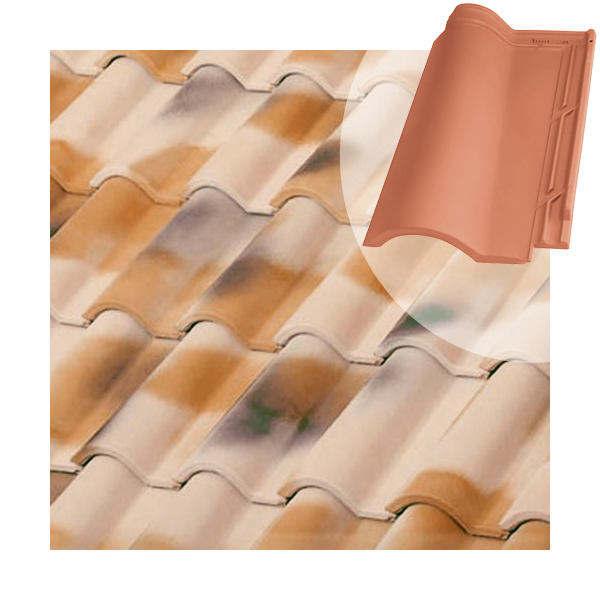 Tuile en terre cuite TB-12 Tejas Borja à double emboîtement - coloris Nature Vilavella - 439 MM x 260 MM
