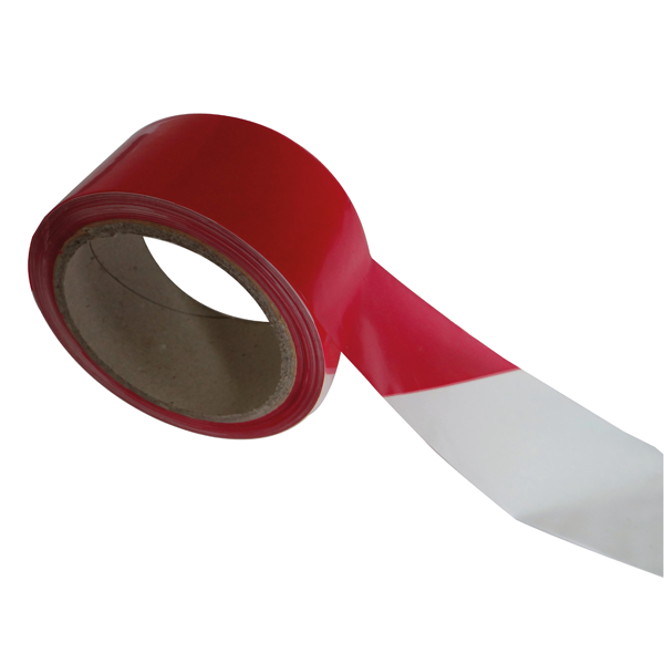Ruban signalisation ultra résistant Mob Mondelin - Largeur 5 cm - 100 mètres - Rouge et blanc