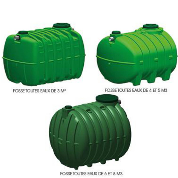 FOSSE TT EAUX BASSE HORIZ. 4000 L (TYPE IBH04000)