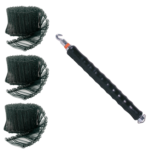 Lien à boucle acier recuit Obra - Longueur 120 mm Ø 1.1 mm - Lot 3000 liens avec lieur inclus