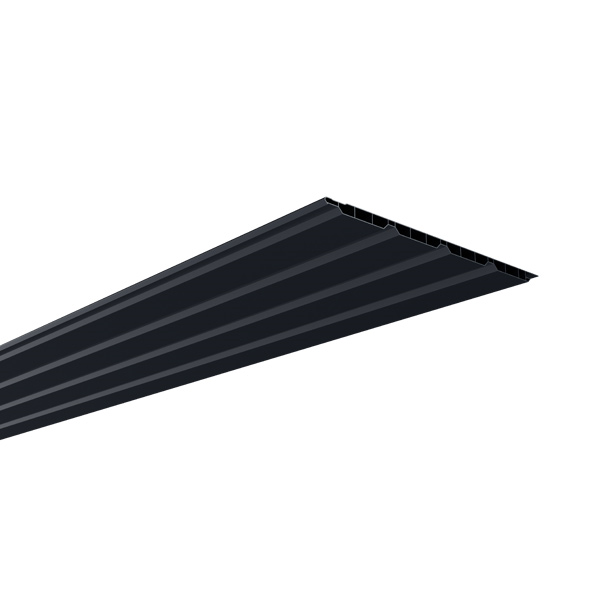 Lambris PVC de sous toiture Anthracite - 4 frises alvéolaires - 250 MM x 10,00 MM - Long. 4,00 M