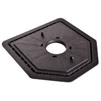 Plaque à dalle pour plot terrasse Cleman Jouplast - 218,0 MM x 218 MM - ép.25,00 MM - Lot de 10 pièces