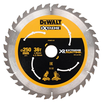 Lame de scie circulaire à batterie bois Dewalt DT99572-QZ Ø 250 mm alésage 30 mm 36 dents