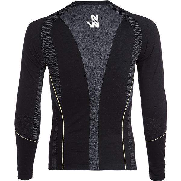 Tee-shirt manches longues sous-vêtement respirant North Ways Caproni noir taille 3XL / 4XL