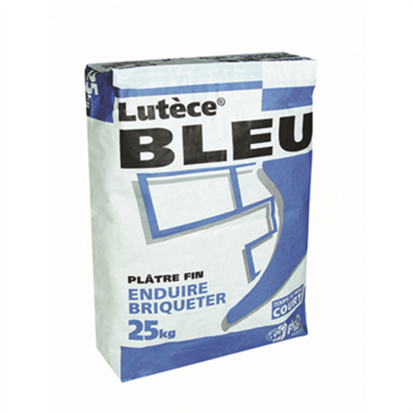 Plâtre fin briquetage et enduisage cloisons - prise rapide - Lutèce Bleu - 25 kg