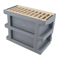 Courette anglaise Nicoll à grille pour vide-sanitaires - 260 x 135 x 200 mm - Ventilation 122 cm² - PVC - Sable