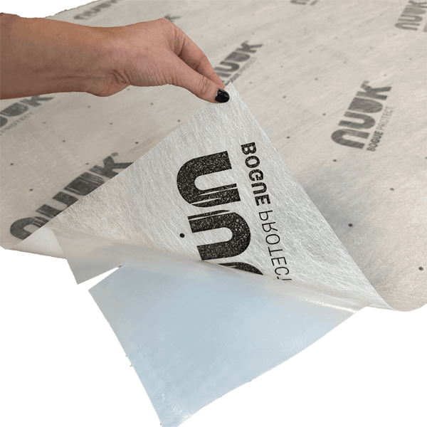 Membrane d'étanchéité protection plancher bois - Bogue Protect - auto-adhésive transparente et respirante - 1,45 x 50 ml