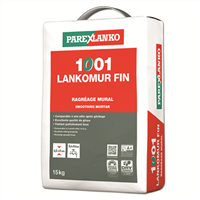 Enduit de ragréage mural allégé - 1001 Lankomur Fin Parexlanko - Sac de 15 kg - Gris