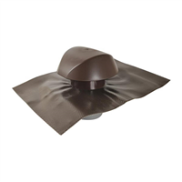 Chapeau de ventilation avec collerette d'étanchéité Nicoll Atemax VVE10 - mâle Ø 100 MM - Marron