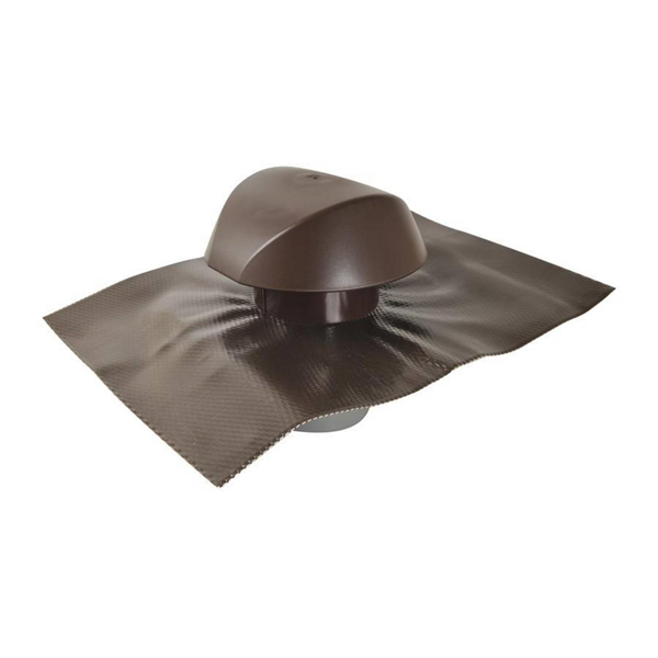 Chapeau de ventilation avec collerette d'étanchéité Nicoll Atemax VVE10 - mâle Ø 100 MM - Marron