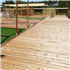 Lame de terrasse bois en Pin du Nord lisse - Classéo + - Bois qualité US - Traité classe 4 vert - 145 MM x 27,00 MM - Longueur 3,90 M