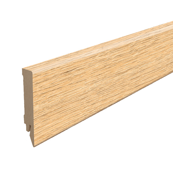Plinthe MDF pour parquet stratifié Egger - Hauteur 80 mm - Ép.14 mm - Longueur 2,40 m - Chêne du Nord Sable