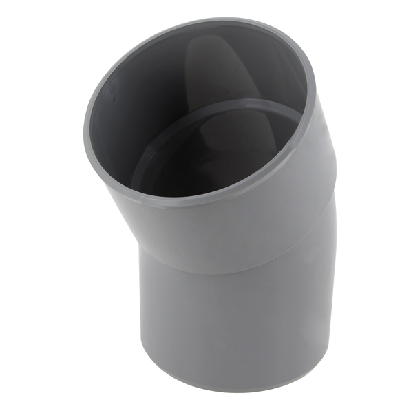 Coude d'évacuation à 30° Mâle/Femelle - PVC gris - diamètre 125 mm - Nicoll