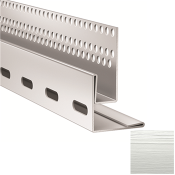 Profil de linteau et de départ pour bardage Hardie VL Plank en pose verticale - alu Blanc arctique - longueur 3,00 M