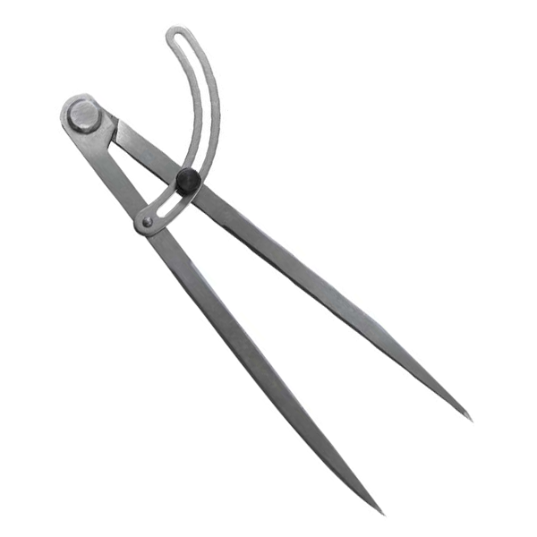 Compas à charnière pour traçage et mesure Jouanel - Acier - Longueur 310 mm - Molette de blocage