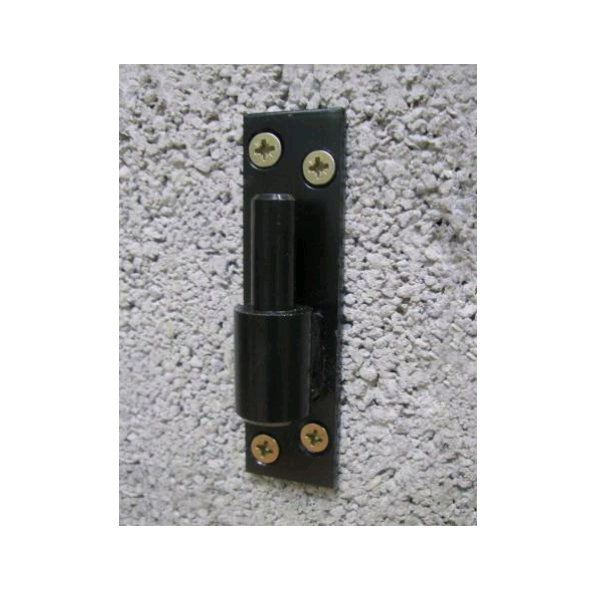 Gond de volet sur platine percée ING Fixations - acier avec cataphorèse noir - diamètre 20 mm