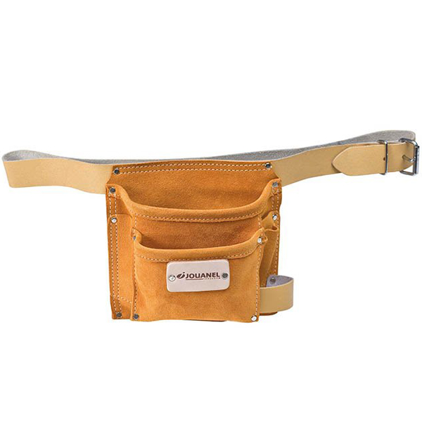 Poche à clous en cuir avec ceinture - 2 poches et 3 porte-accessoires - Jouanel