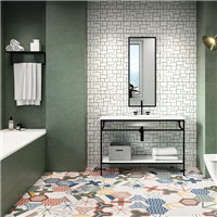 Faïence murale rectifiée pour cuisine et salle de bain - Stay - 20,0 CM x 60,0 CM - ép. 8,00 MM - décor Juk Vert